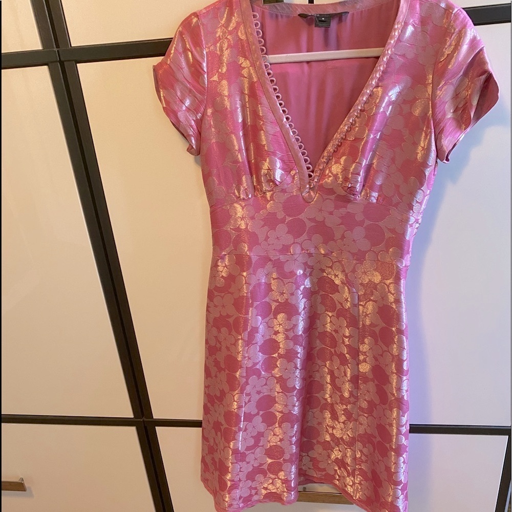 Marc Jacob’s Pink Floral Asian Inspired Silk Dress
